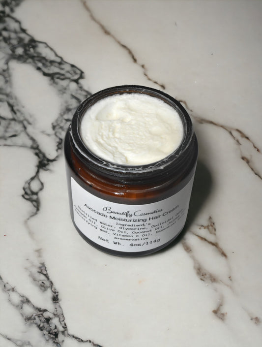 Hydrating Avocado Hair Cream for Nourished and Smooth Hair | Natural Hair Moisturizer